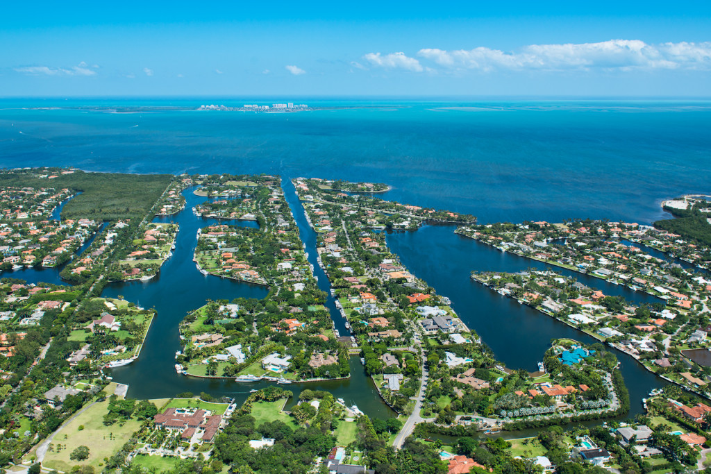the luxury waterfront community of Gables Estates