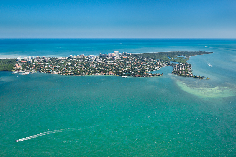 Key Biscayne Florida aerial view