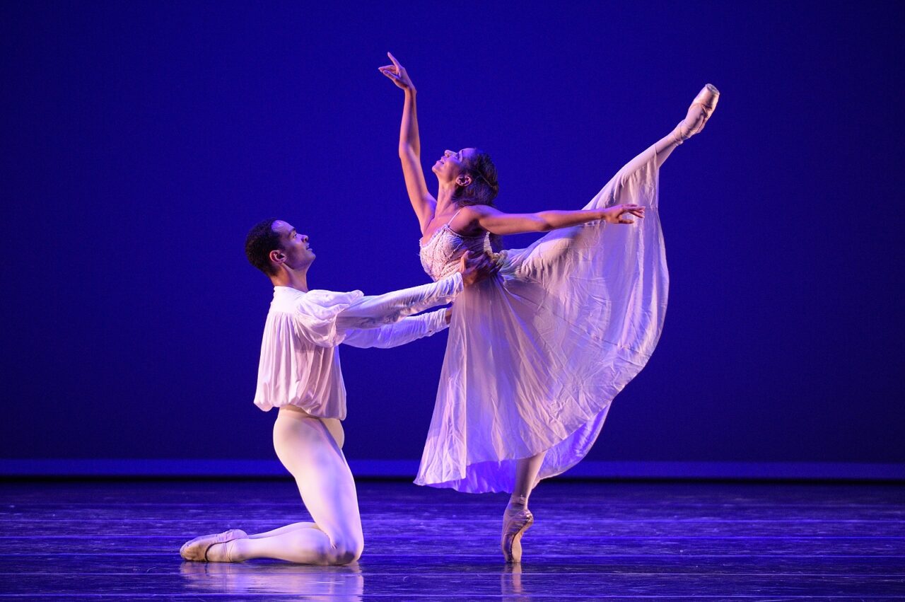 Man and woman in a ballet pose
